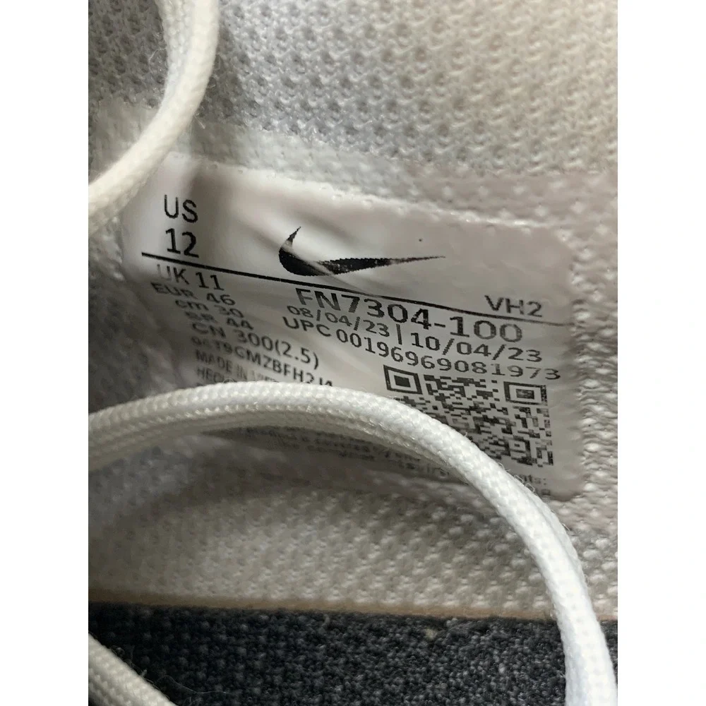 Nike Air Max Excee White Black Grey Running Shoes FN7304-100 Men's Sz 12